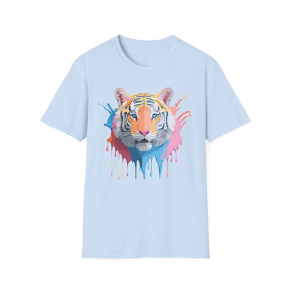 Tiger Print Unisex Softstyle T Shirt Gildan 64000 Comfort Tee