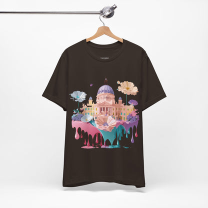 Natural Cotton Tee Shirt - Beautiful Places Collection - Madrid Printify