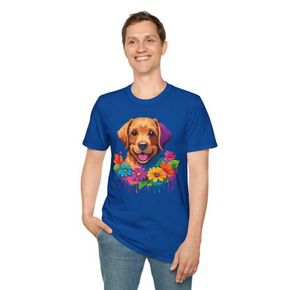 Unisex Dog Shirt With Animals Tee Softstyle Gildan 64000 Comfort Fit