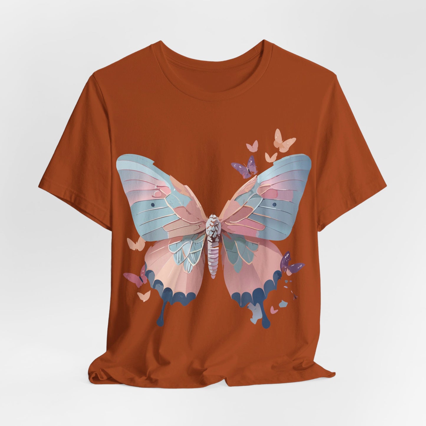 T-shirt en coton naturel avec papillon