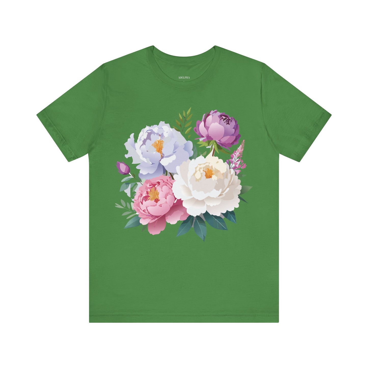 T-shirt en coton naturel avec fleurs