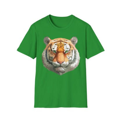 Tiger Print Shirt Unisex Animal Tee Gildan Softstyle 64000 Cotton Comfort