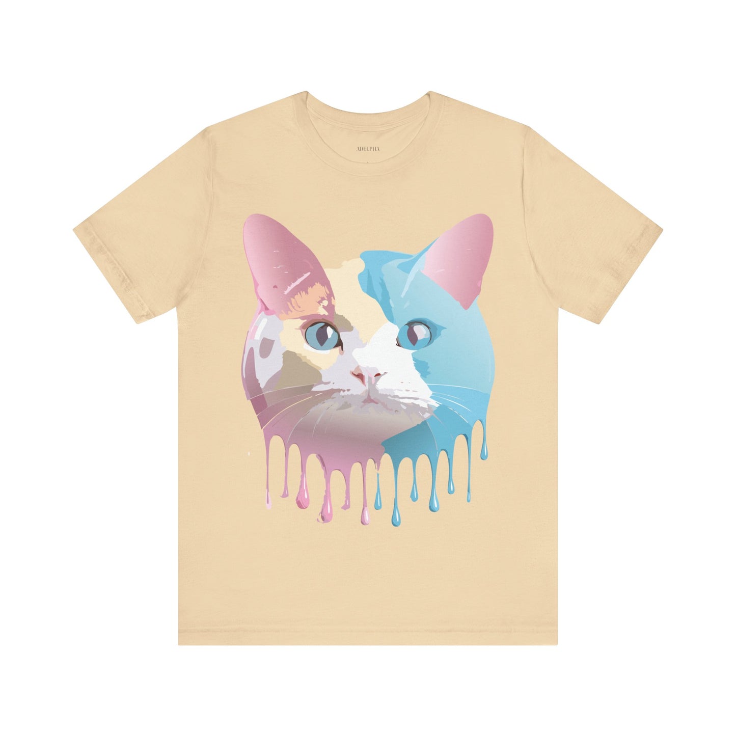 T-Shirt aus natürlicher Baumwolle mit Katze