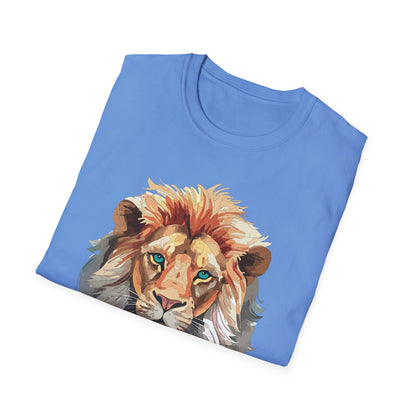 Floral Lion Shirt Unisex Tee Softstyle Gildan 64000 Comfort Fit