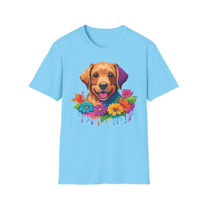 Unisex Dog Shirt With Animals Tee Softstyle Gildan 64000 Comfort Fit