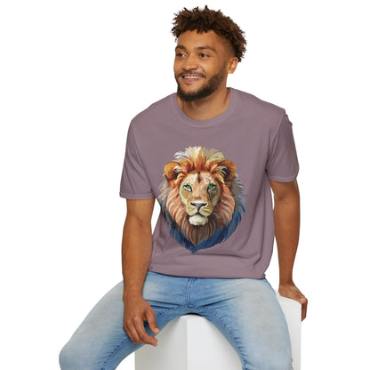 Lion Floral Tee Unisex Gildan Softstyle 64000 Cotton Short Sleeve Shirt