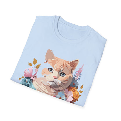 Cat Shirt Unisex Kitten Tee Softstyle Gildan 64000 Cotton Tee