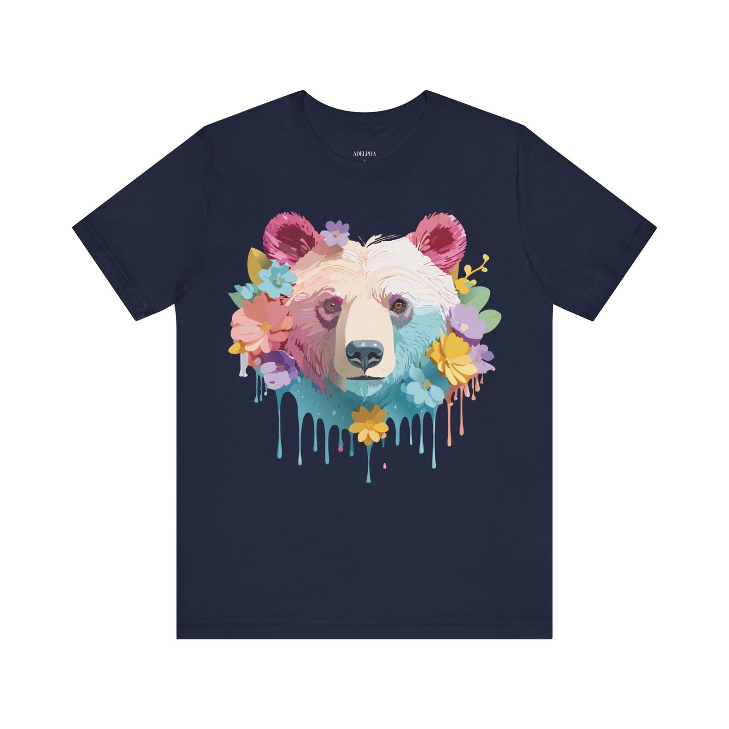 Natural Cotton Tee Shirt with Bear