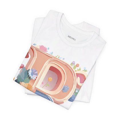 Natural Cotton Tee Shirt - Letters Collection - R Printify