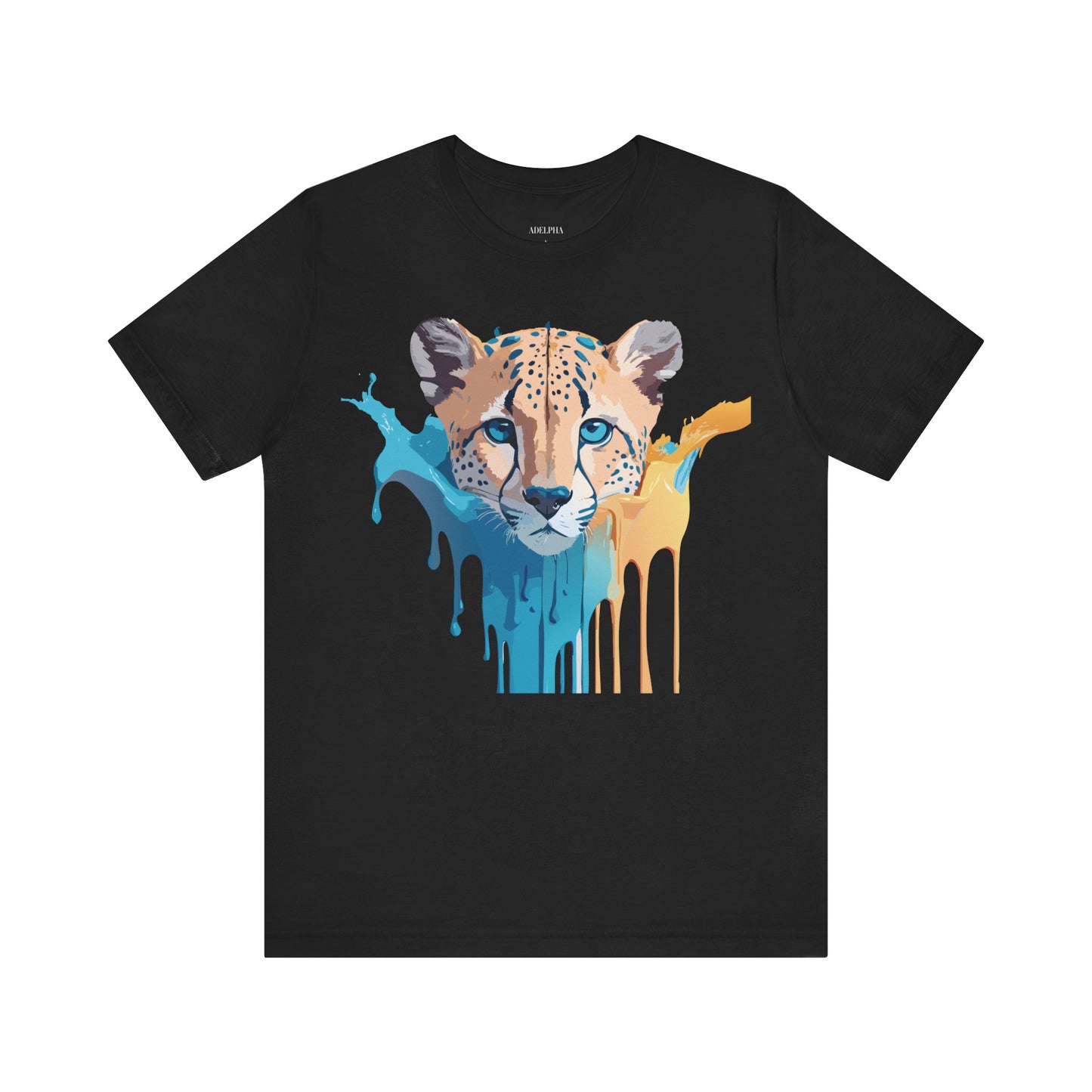 Natural Cotton Tee Shirt with Cheetah