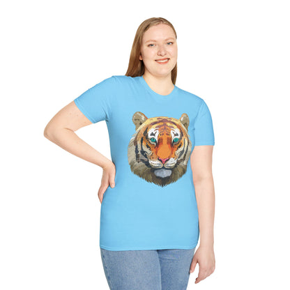 Tiger Shirt Unisex Animal Tee Gildan Softstyle 64000 Cotton Tee