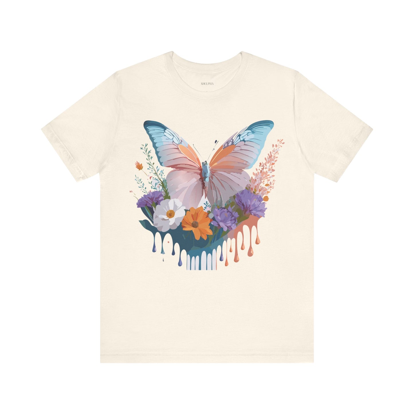 T-shirt en coton naturel avec papillon