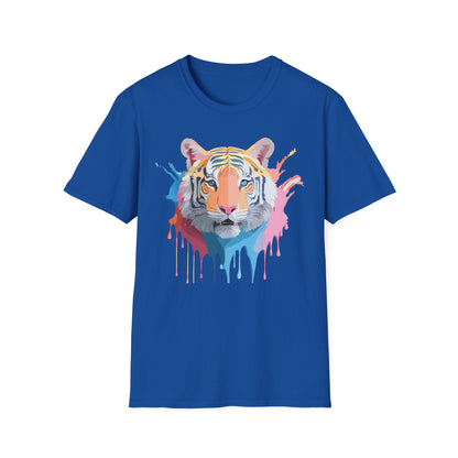 Tiger Print Unisex Softstyle T Shirt Gildan 64000 Comfort Tee