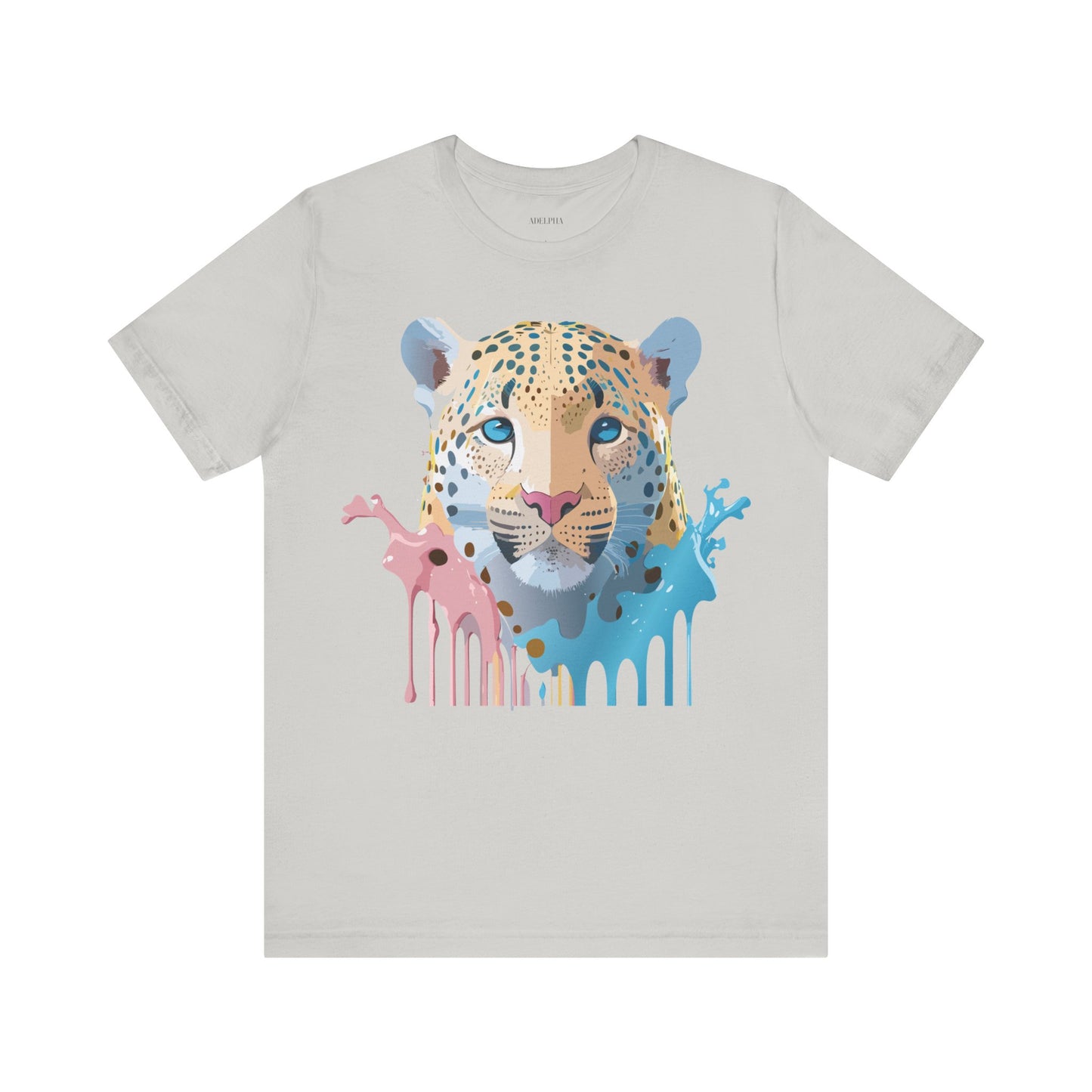 Natural Cotton Tee Shirt with Cheetah