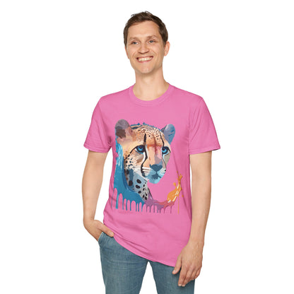 Cheetah Shirt Unisex Tee Softstyle Gildan 64000 100 Percent Ring Spun Cotton