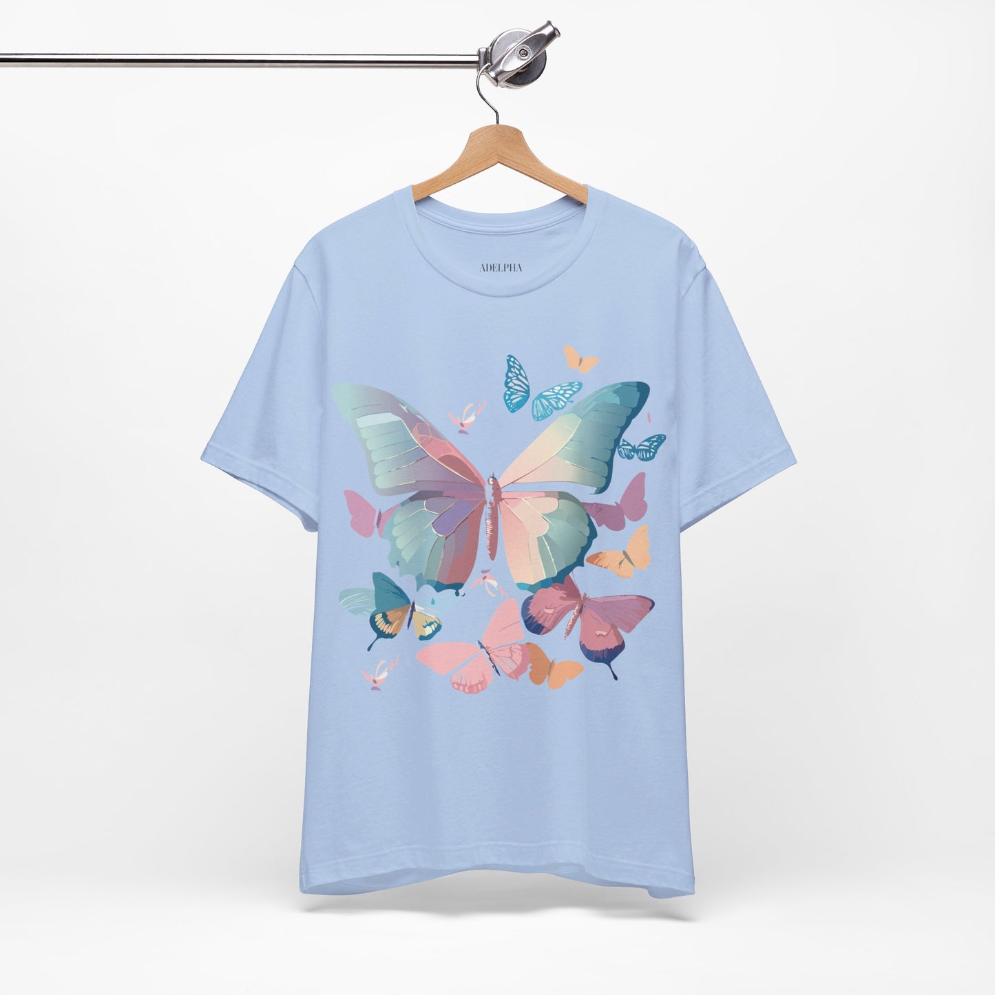 T-shirt en coton naturel avec papillon