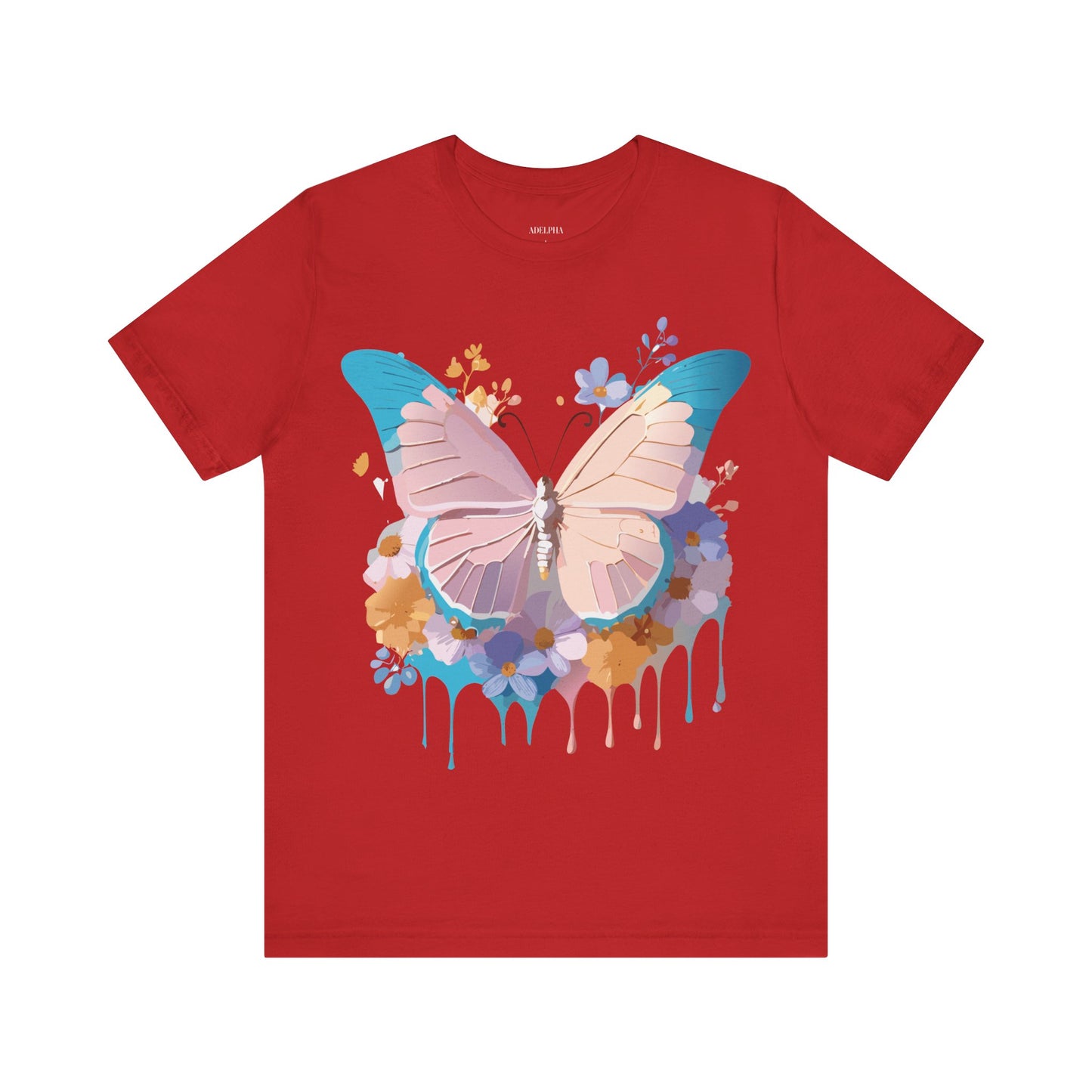 T-shirt en coton naturel avec papillon