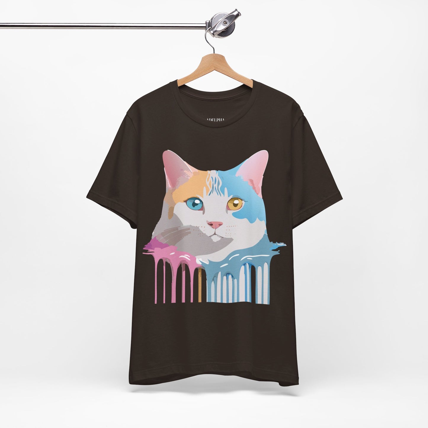 T-shirt en coton naturel avec chat