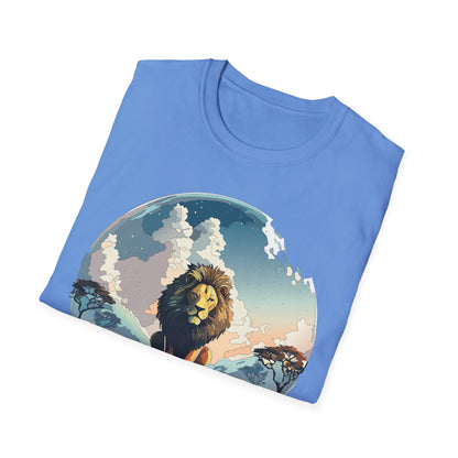 Lion Shirt Unisex Animal Tee Gildan Softstyle 64000 One Hundred Percent Cotton