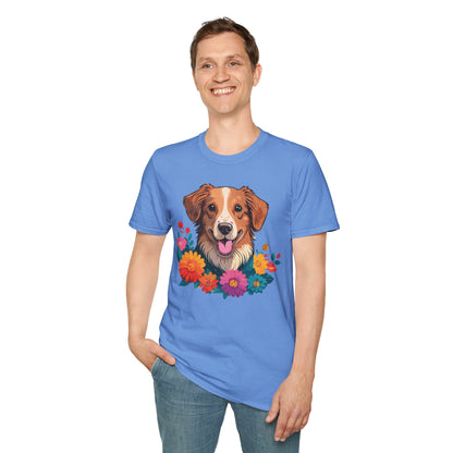 Dog Shirt Unisex Animal Tee Short Sleeve Gildan Softstyle 64000 Cotton Tee
