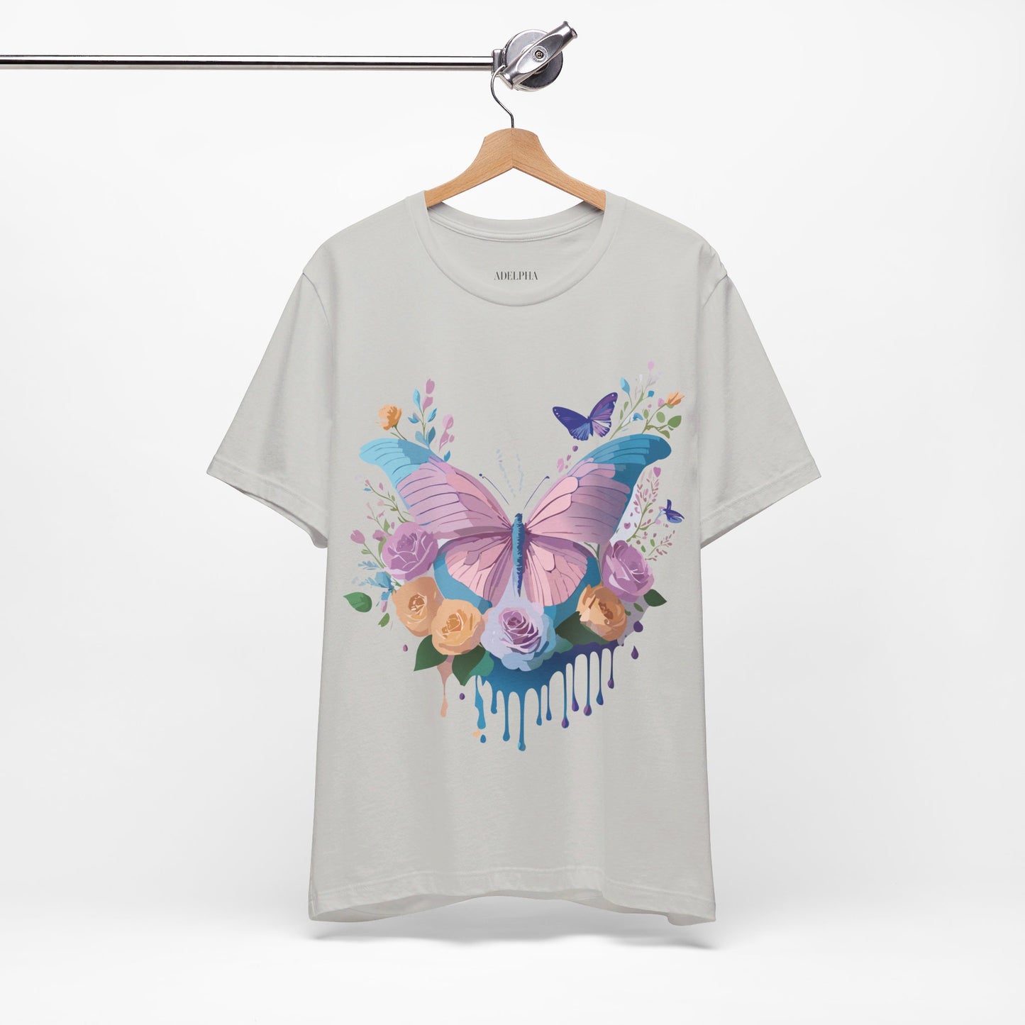 T-Shirt aus natürlicher Baumwolle mit Schmetterling