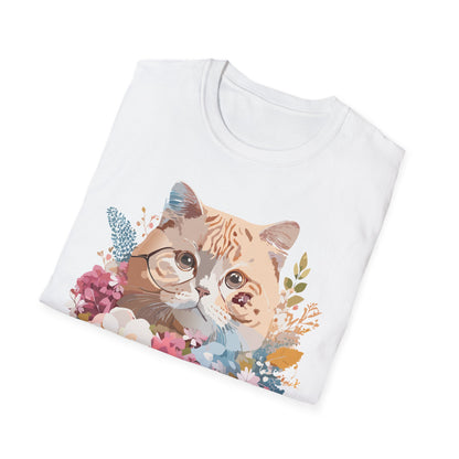 Cat Shirt Unisex Cat Tee Kitten Print Softstyle Gildan 64000