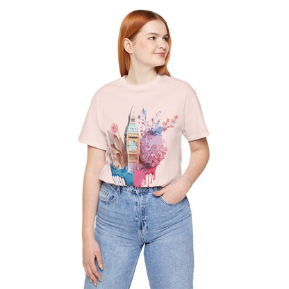 Natural Cotton Tee Shirt - Beautiful Places Collection - London Printify