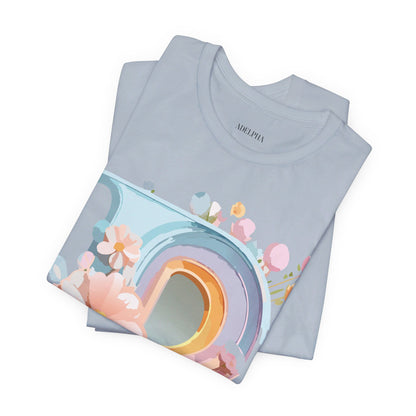 Natural Cotton Tee Shirt - Letters Collection - P Printify