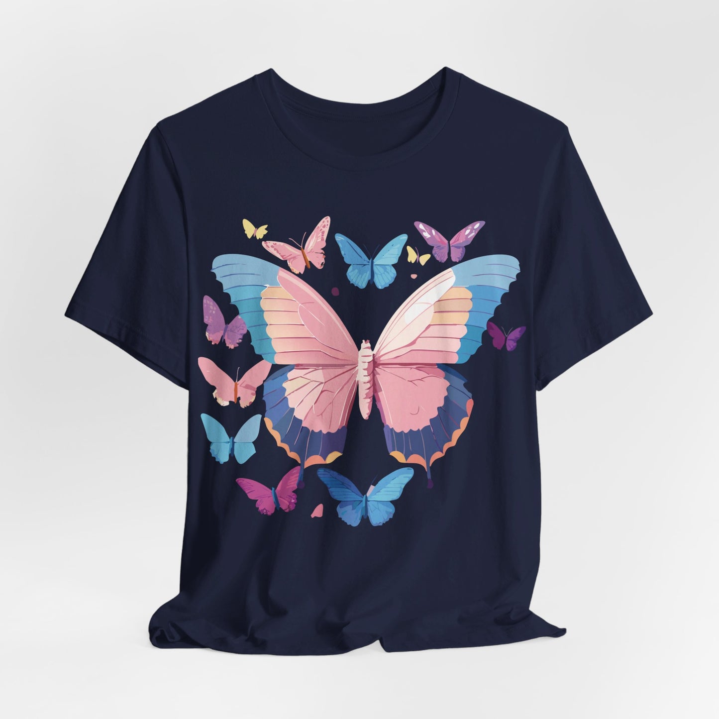 T-shirt en coton naturel avec papillon