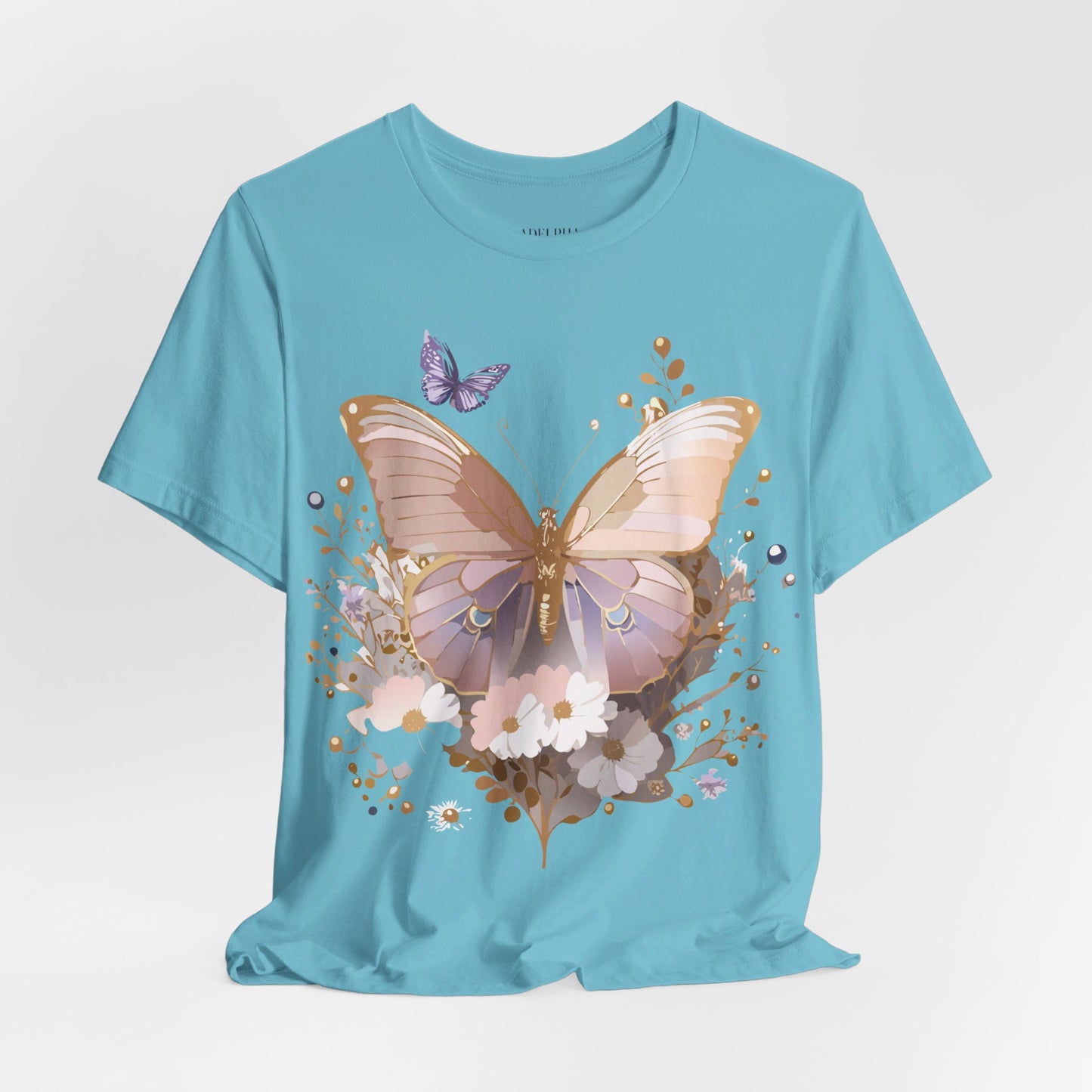 T-shirt en coton naturel avec papillon