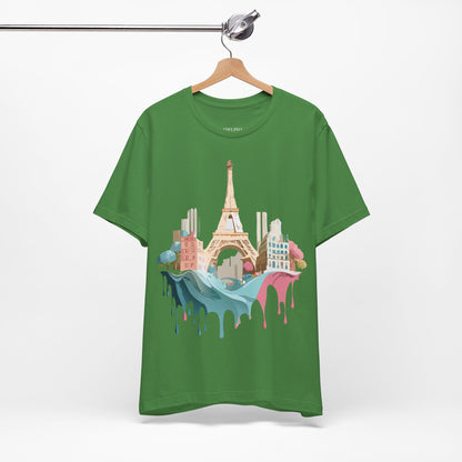 Natural Cotton Tee Shirt - Beautiful Places Collection - Paris Printify