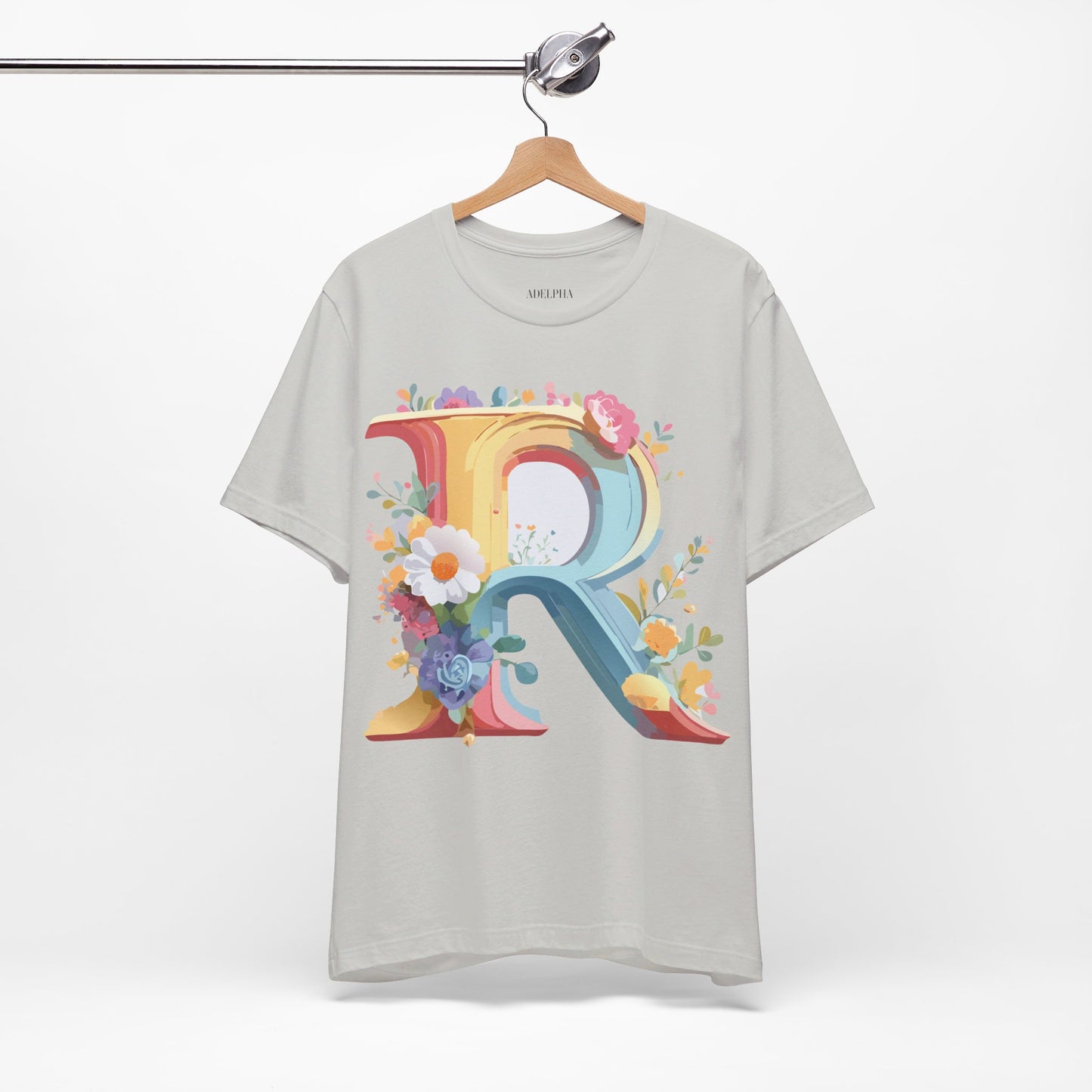 T-Shirt aus natürlicher Baumwolle – Letters Collection – R