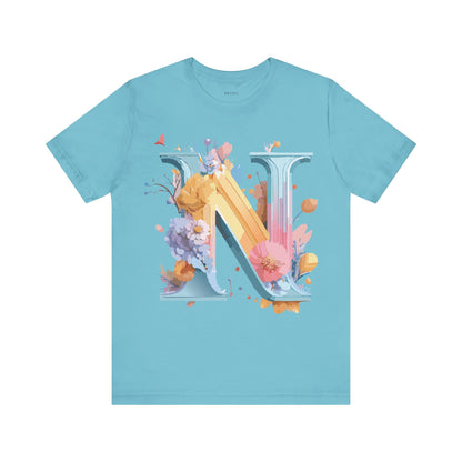 Natural Cotton Tee Shirt - Letters Collection - N Printify