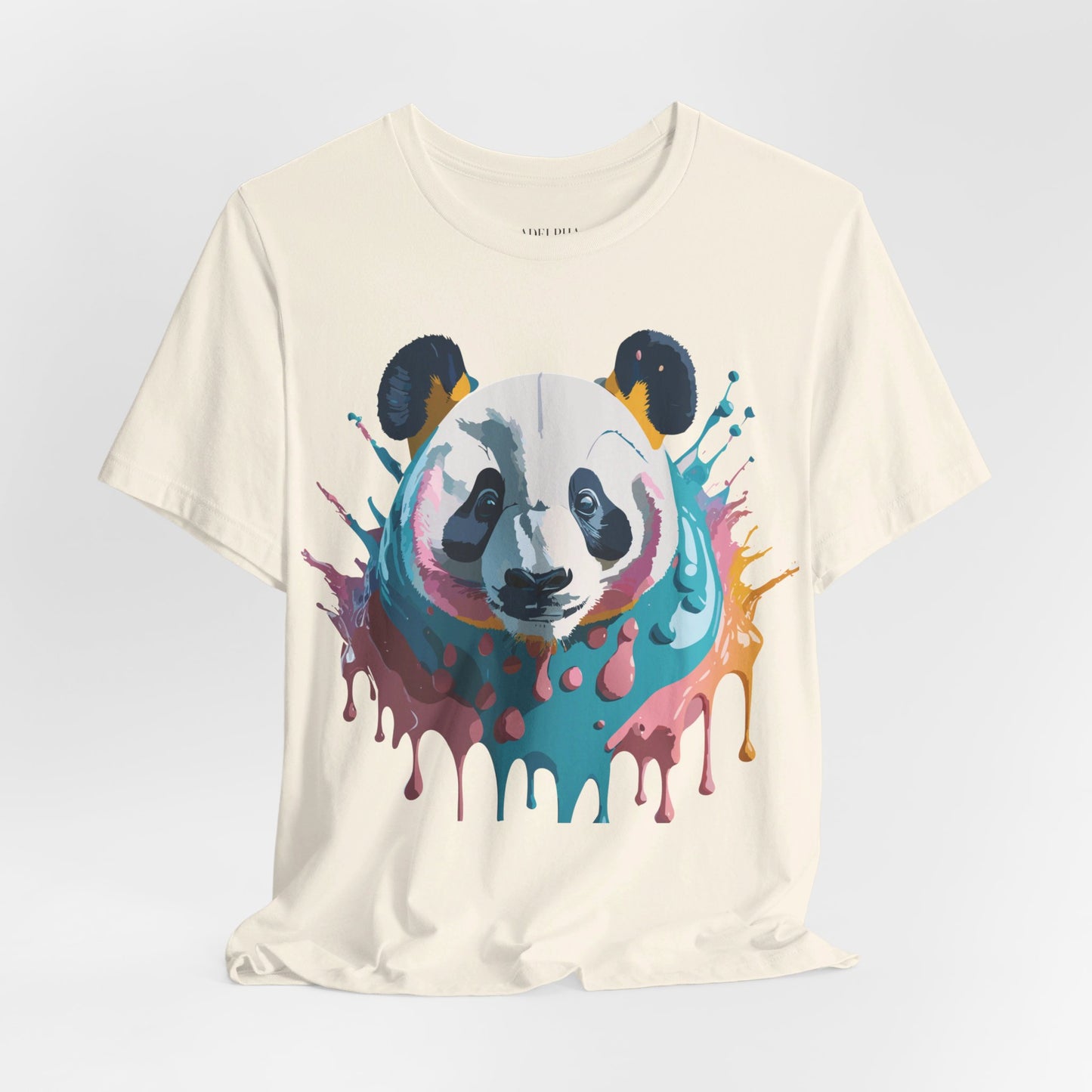 Natural Cotton Tee Shirt with Panda