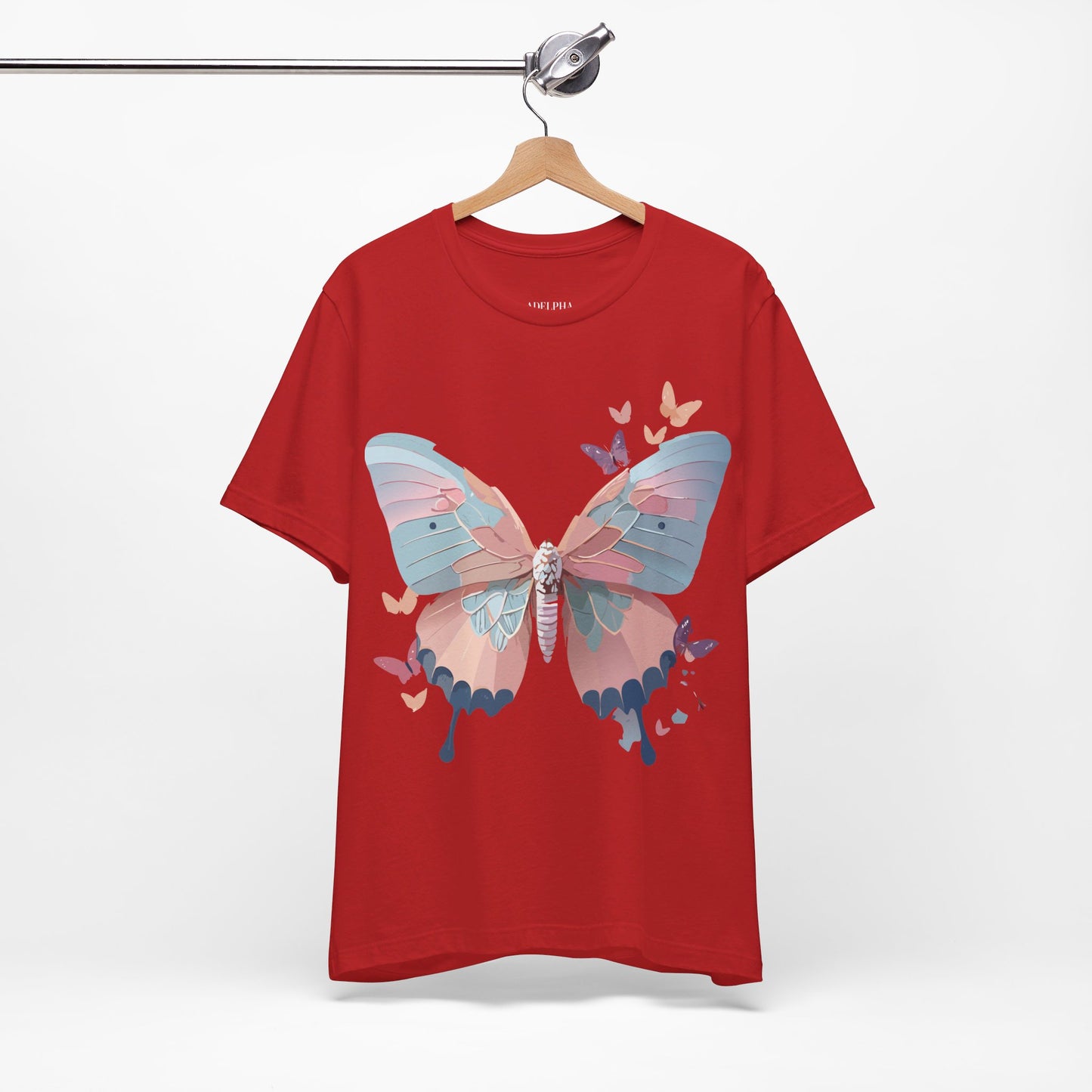 T-shirt en coton naturel avec papillon