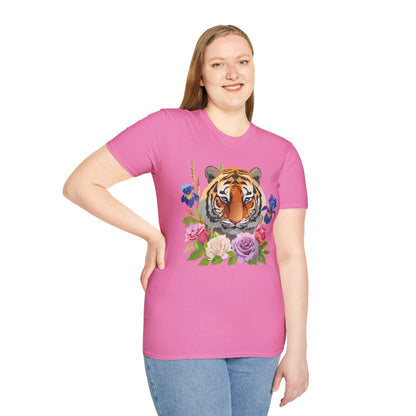 Unisex Tiger Shirt Softstyle Graphic Tee 100 Percent Cotton Apparel