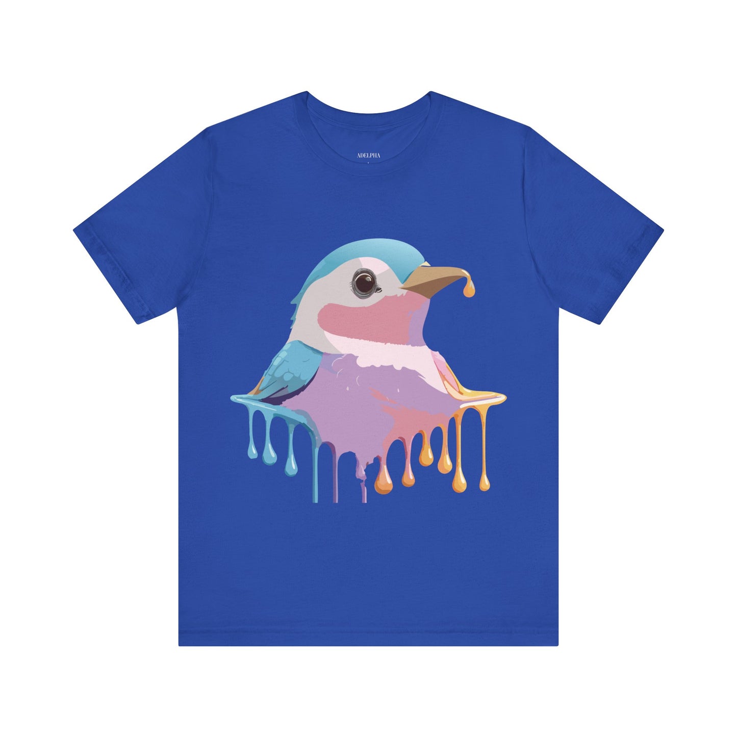 Natural Cotton Tee Shirt with Bird