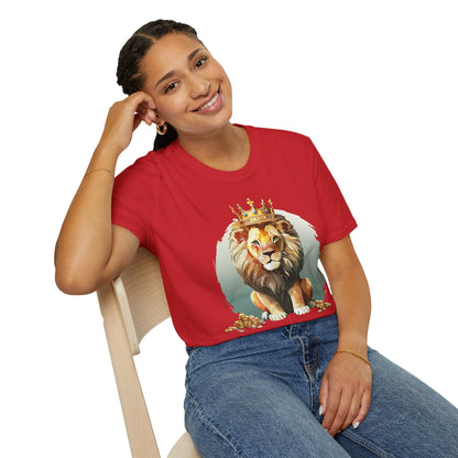 Unisex Lion Shirt Animal Tee Softstyle Gildan 64000 100 Percent Cotton Tee