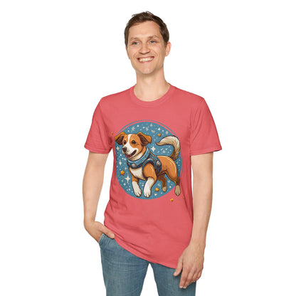 Unisex Dog And Animal Print Shirt Gildan Softstyle 64000 Tee
