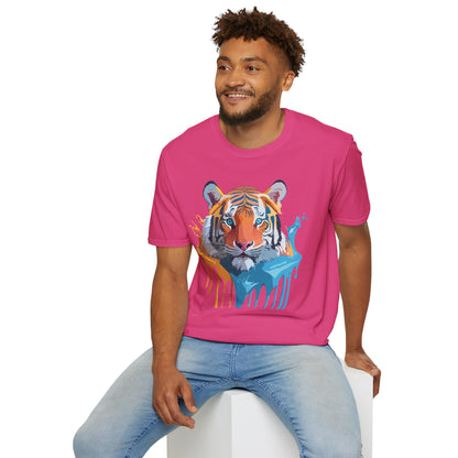Tiger Shirt Unisex Animal Tee Ring Spun Cotton Gildan Softstyle Short Sleeve