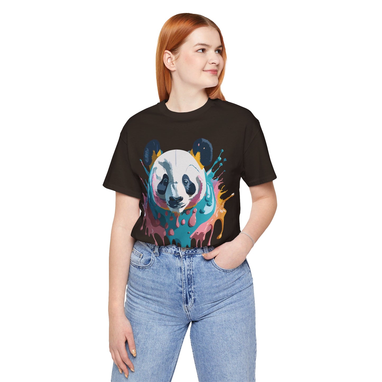 T-Shirt aus natürlicher Baumwolle mit Panda