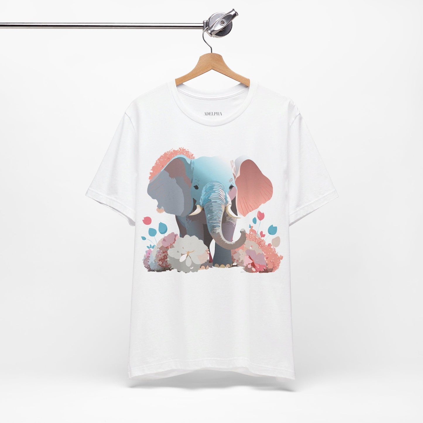 T-Shirt aus natürlicher Baumwolle mit Elefant