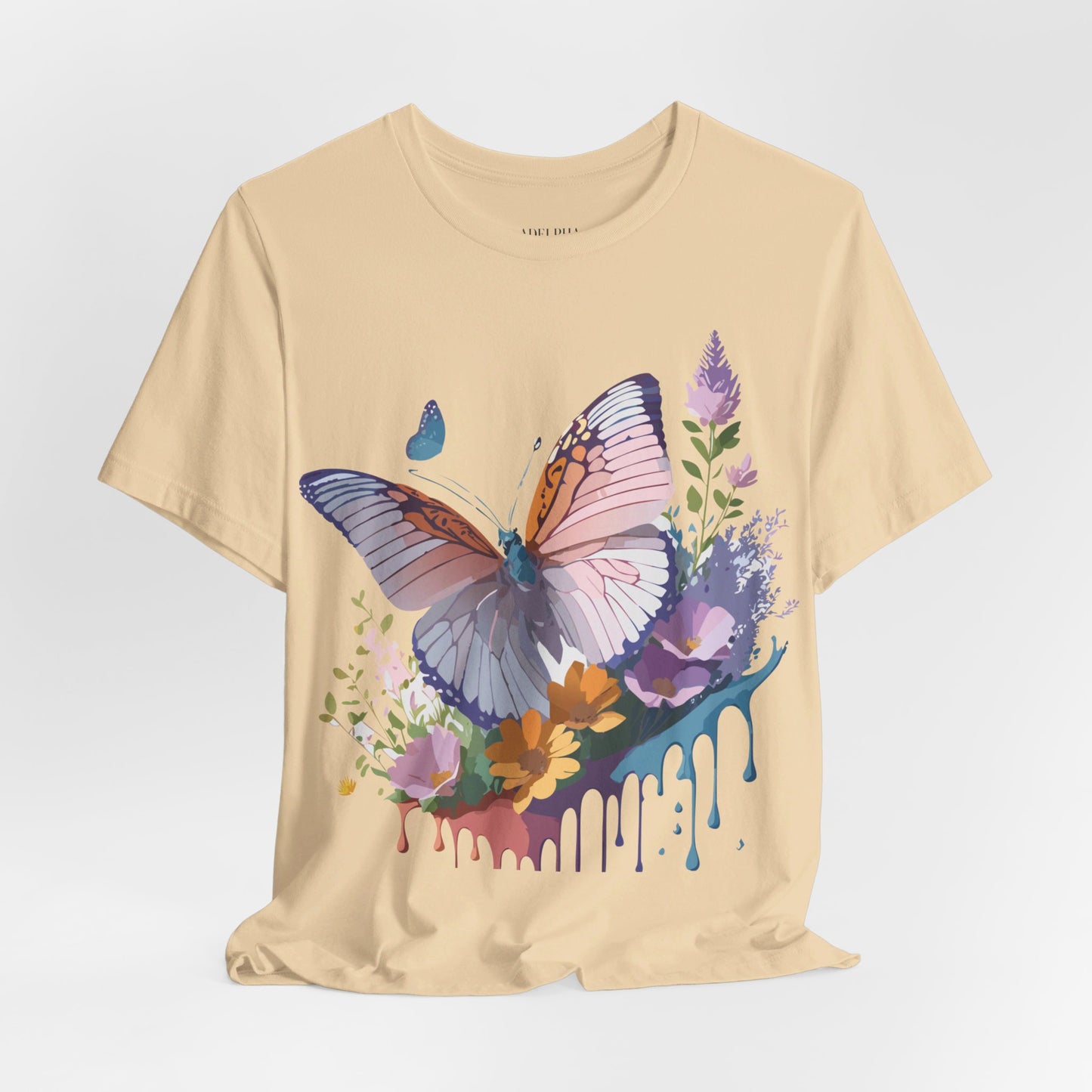 T-shirt en coton naturel avec papillon