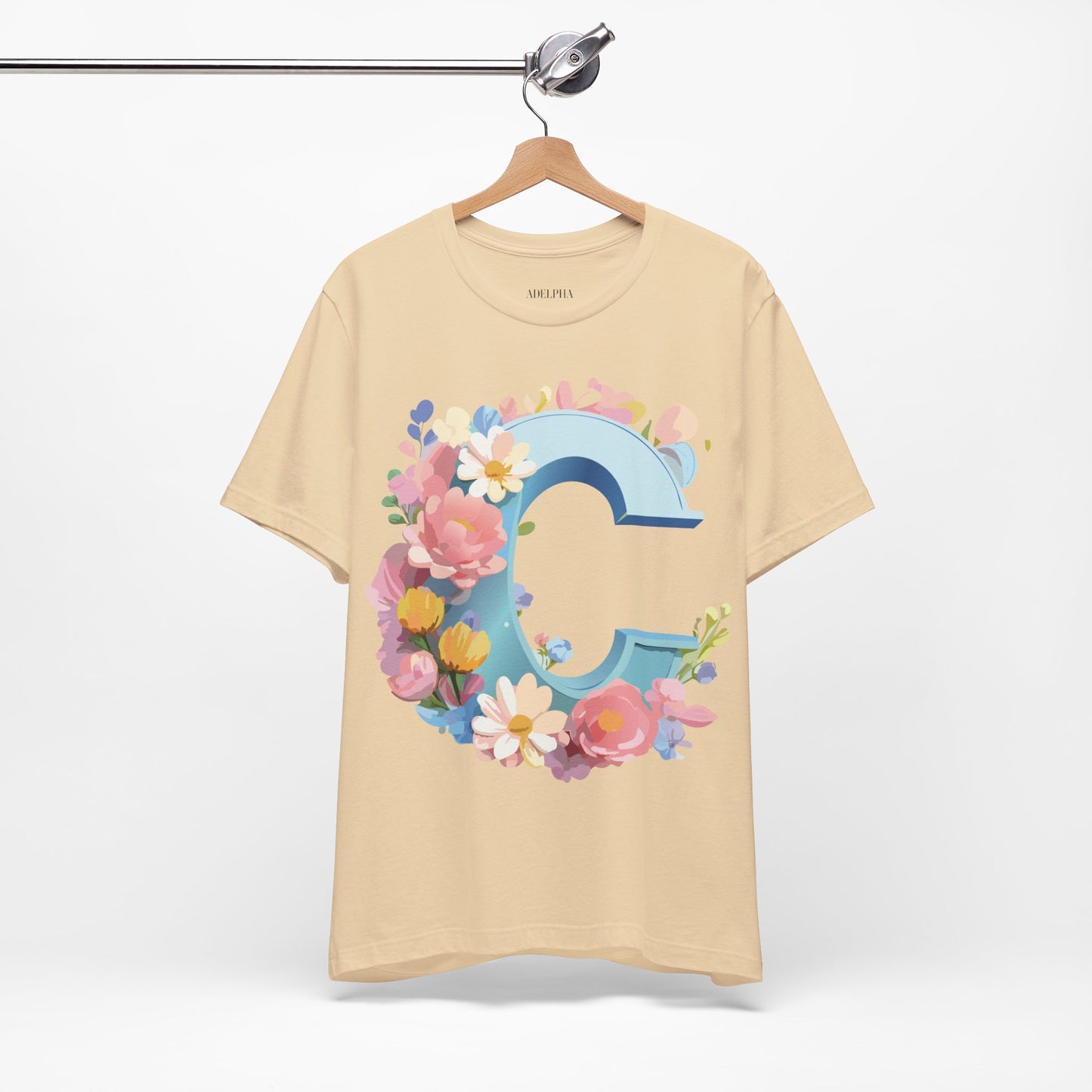 Natural Cotton Tee Shirt - Letters Collection - C