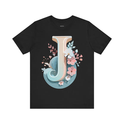 Natural Cotton Tee Shirt - Letters Collection - J Printify