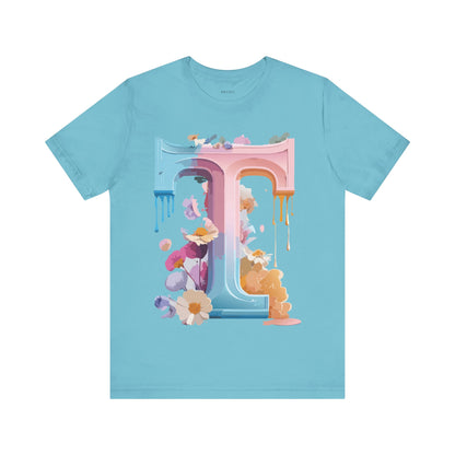 Natural Cotton Tee Shirt - Letters Collection - T Printify