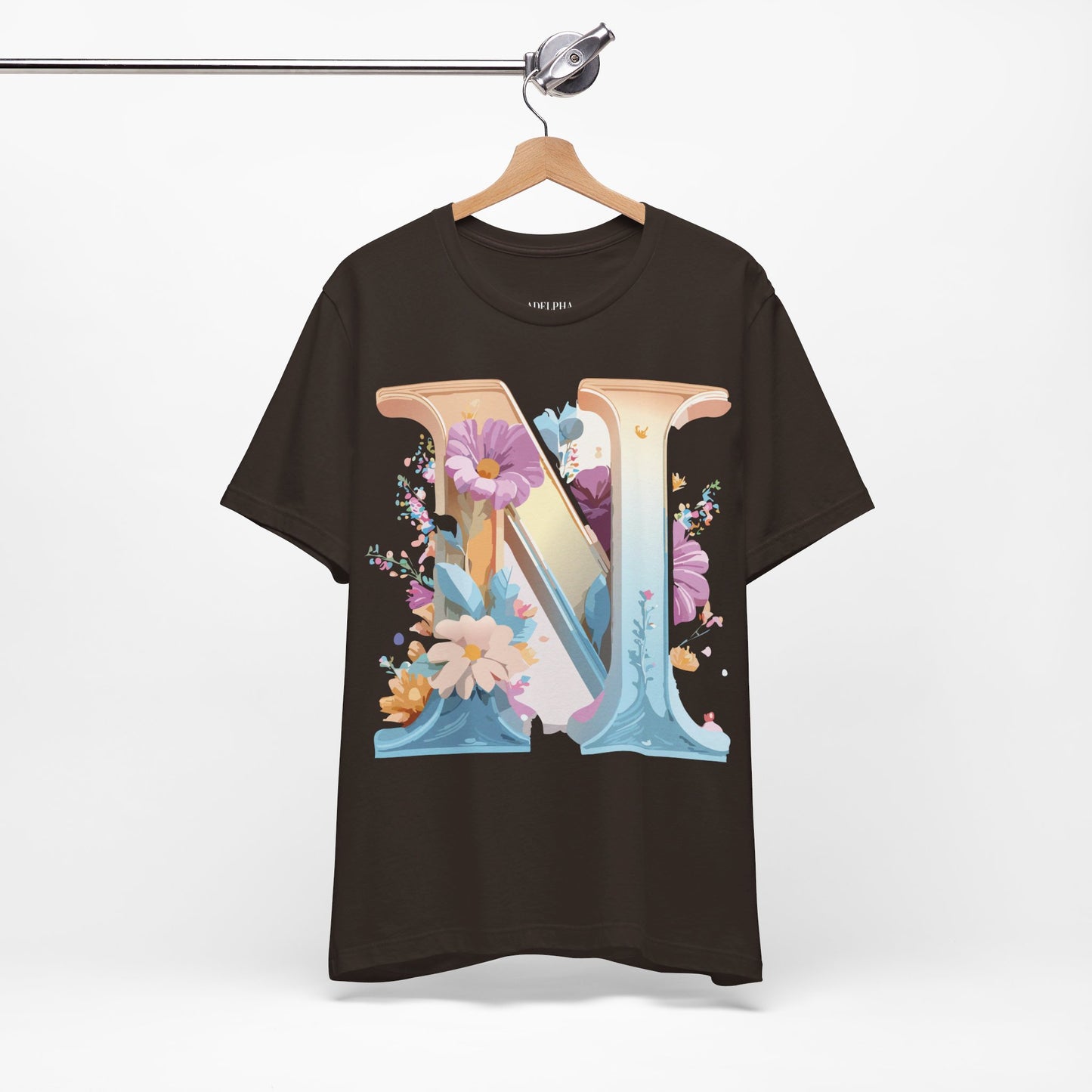 Natural Cotton Tee Shirt - Letters Collection - N