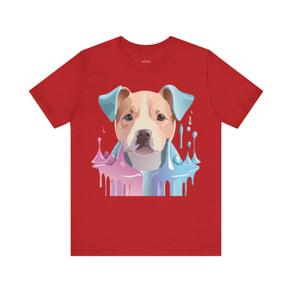 Natural Cotton Tee Shirt with Dog Printify