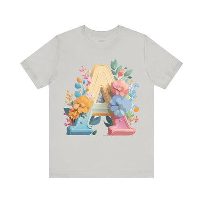 Natural Cotton Tee Shirt - Letters Collection - A Printify