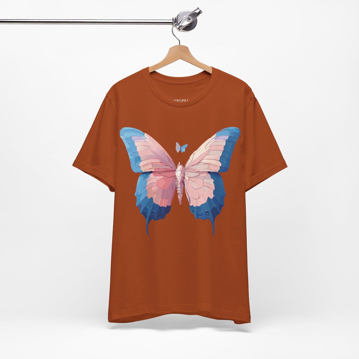 T-shirt en coton naturel avec papillon